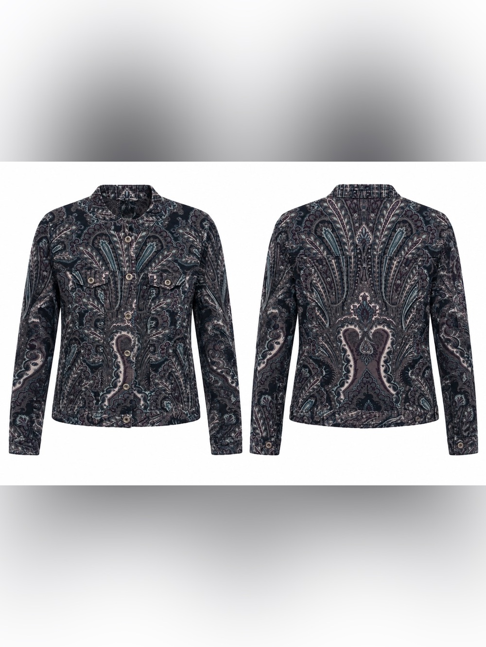 Charter Club Paisley Print Corduroy Cotton Stretch Jacket — M - Picture 3 of 3